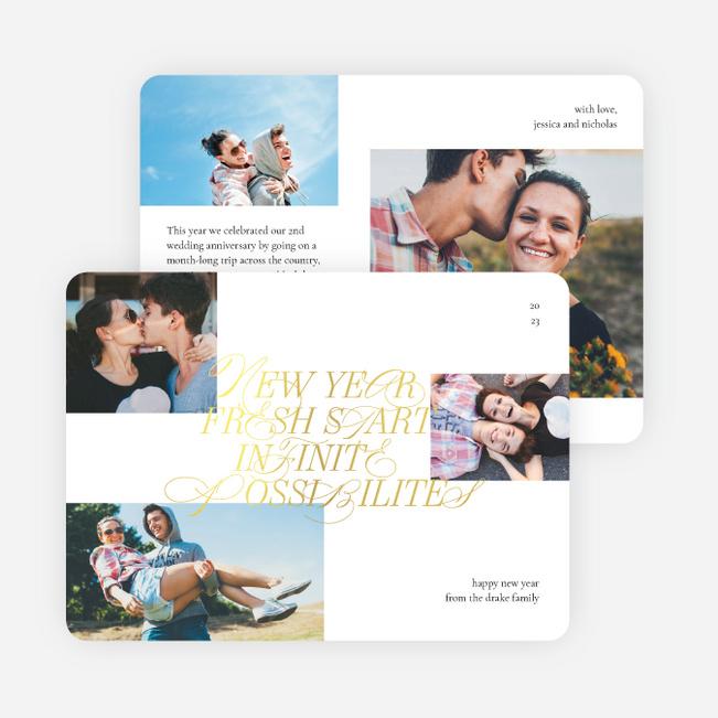 New Year Possibilities New Year Cards and Invitations - Yellow