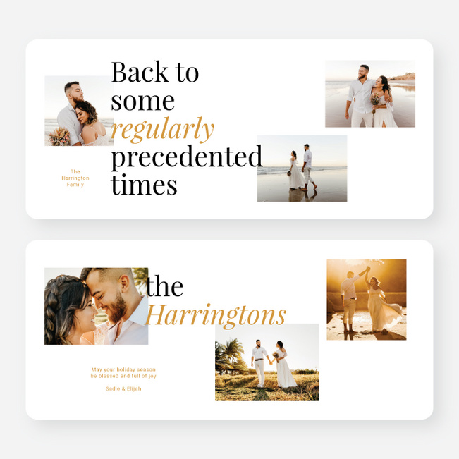 Precedented Times Holiday Cards and Invitations - Yellow