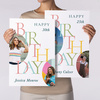 Colorful Birthday Sign - White