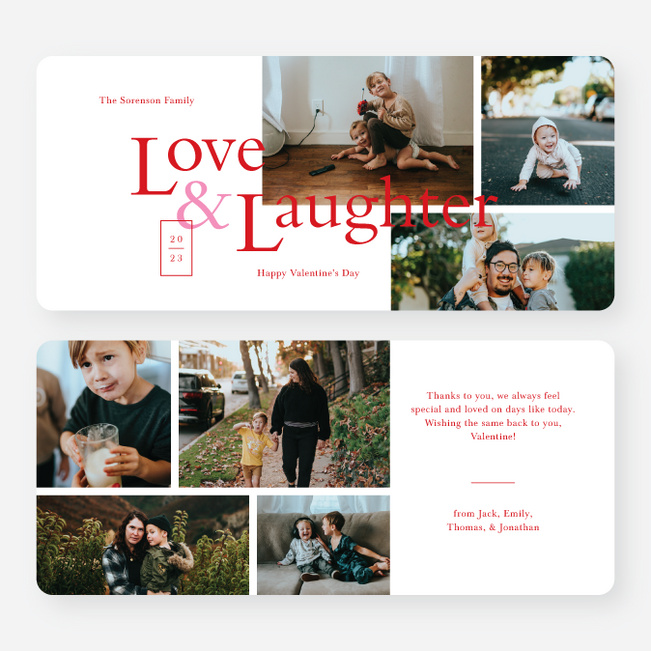 Love Collage Valentine’s Day Cards - Red