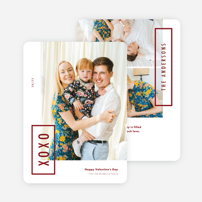 XoXo Stamp Valentine’s Day Cards - Red