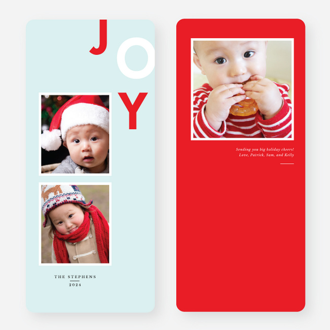 Playful Joy Holiday Cards - Red