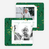 Holly and Stars Christmas Cards - Green