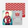 Hello Holiday Mittens - Red