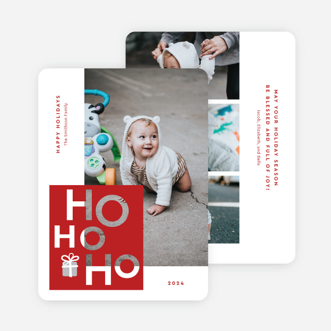 Jolly Laughter Christmas Cards - Red