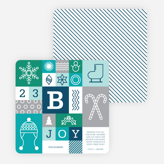 Winter Things Holiday Cards - Blue
