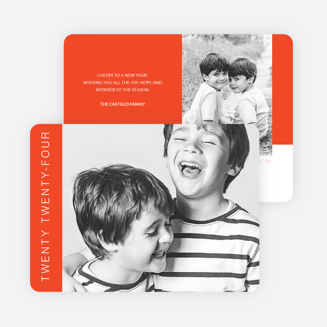Bold New Year’s Cards - Orange