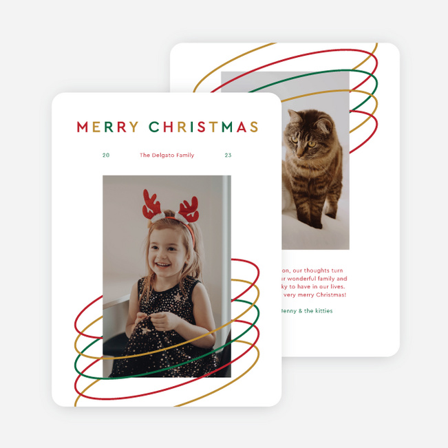 Festive Rings Christmas Cards - Multi