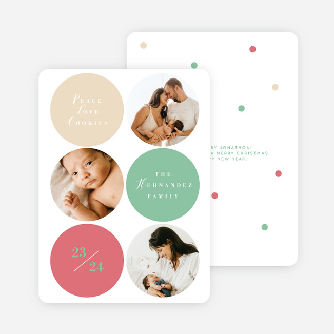 Modern Dots Christmas Cards - Multi