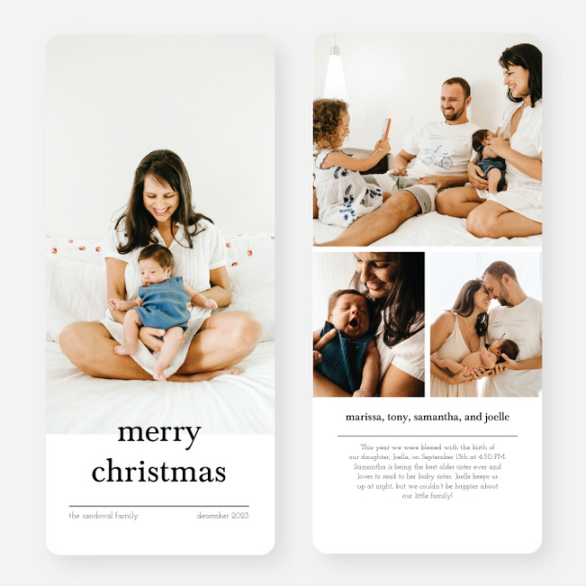 Happiness Abound Christmas Cards - White