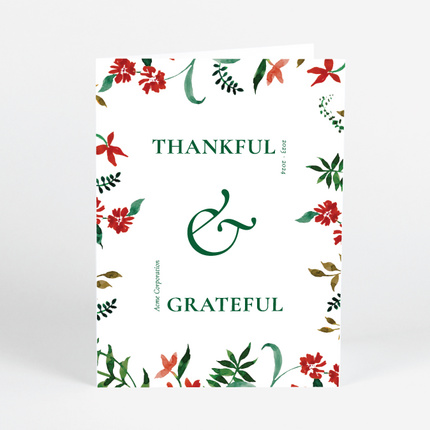 Floral Frame Gratitude - Green