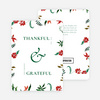 Floral Frame Gratitude - Green
