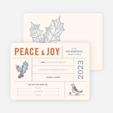 Holly, Peace & Joy - Beige