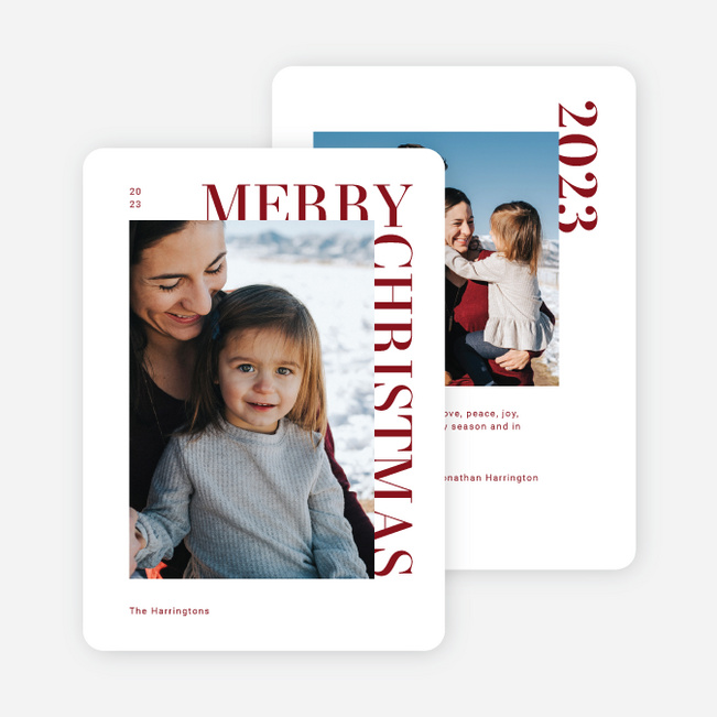 Merry & Modern Christmas Cards - Red