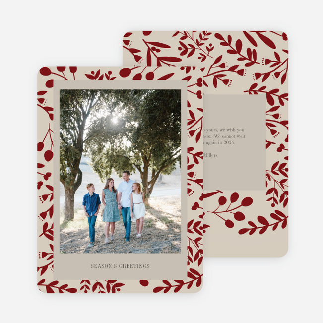 Rustic Pattern Christmas Cards - Multi