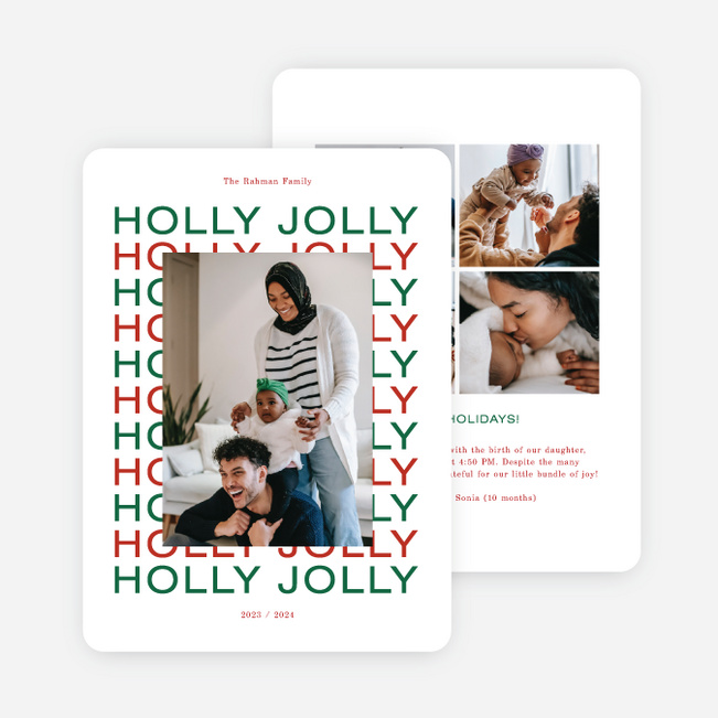 Forever Holly Jolly Christmas Cards - Multi