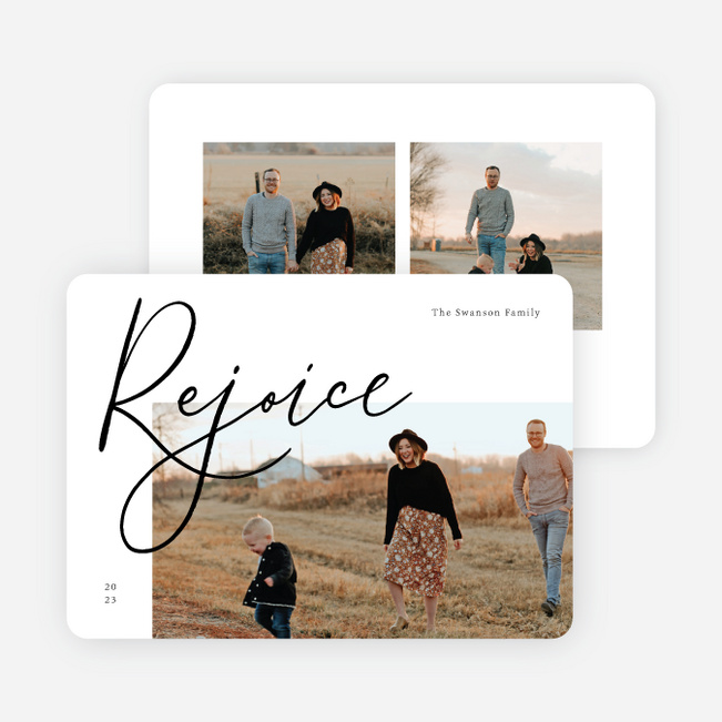 Let Us Rejoice Christmas Cards - White