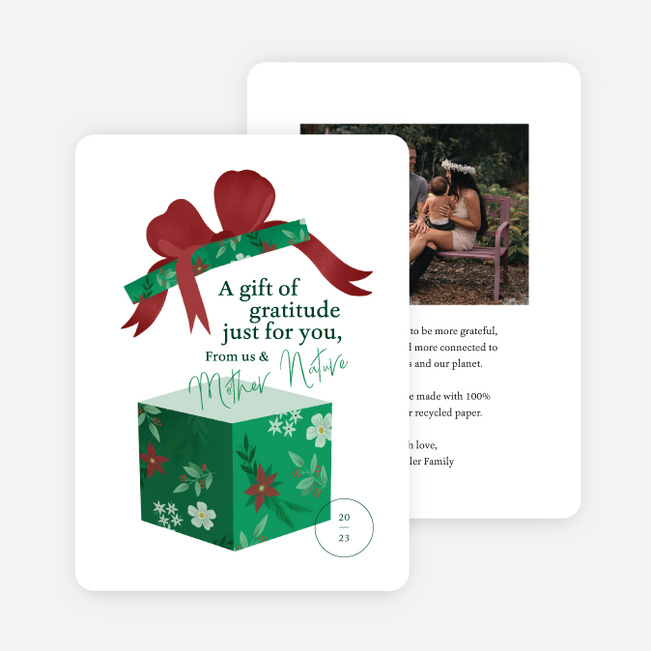 Gifting Gratitude Christmas Cards - Green