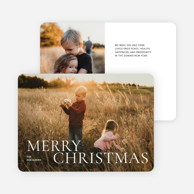 Fully Embraced Personalized Christmas Cards - White