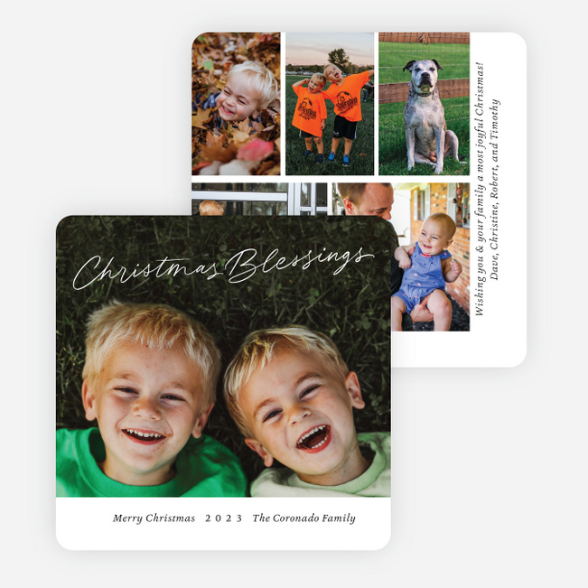 Fully Blessed Holiday Cards and Invitations - White