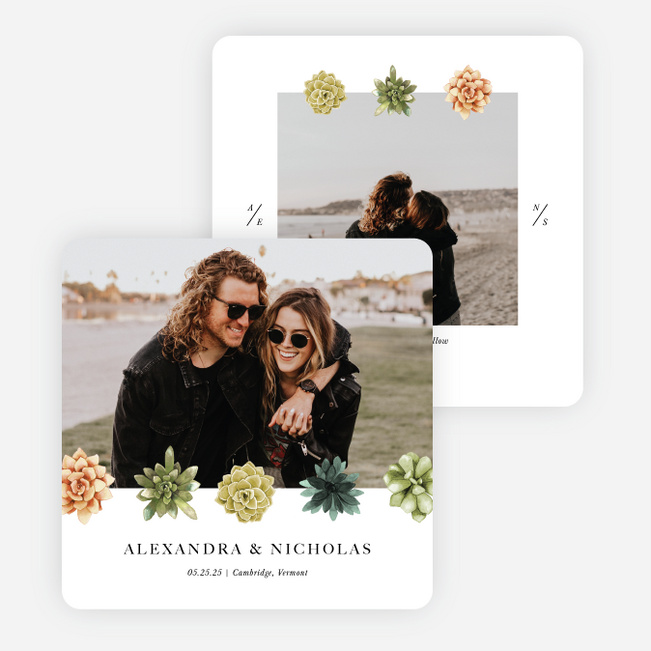 Succulent Love Save the Date Cards - Multi