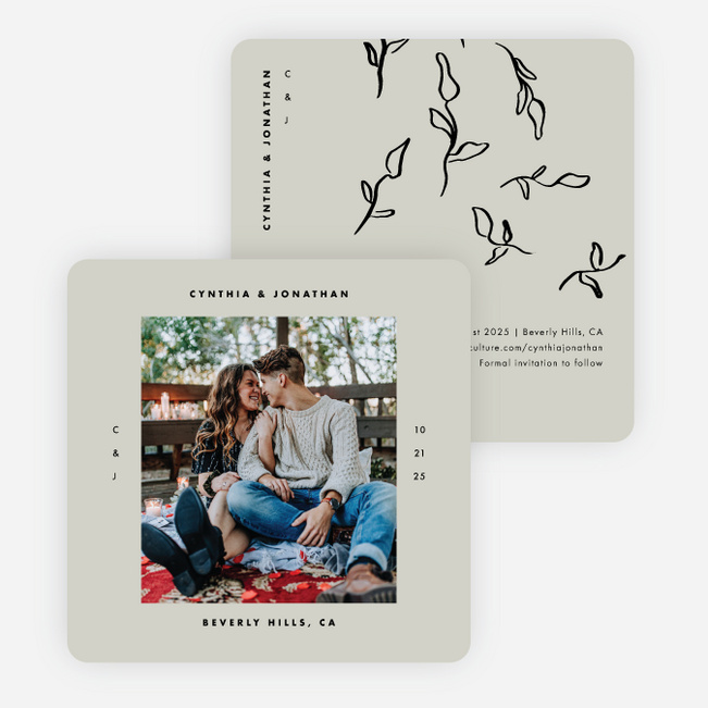 Lasting Love Save the Date Cards - Green