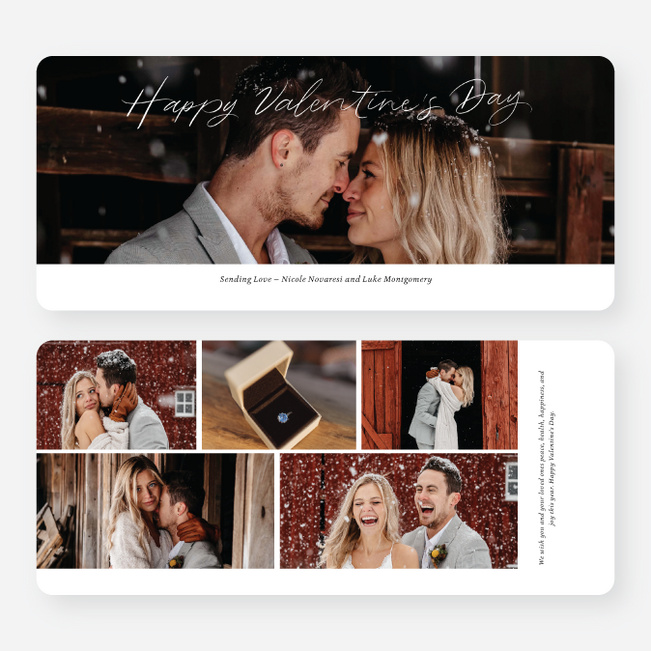 Lovely Snaps Valentine’s Day Cards - White