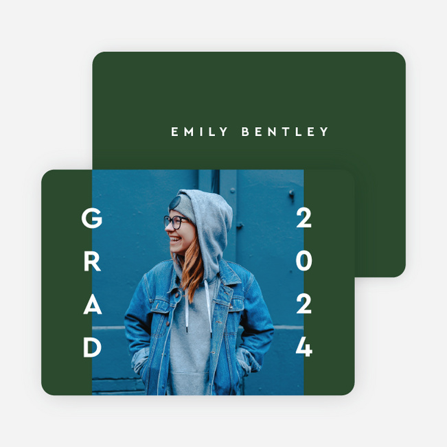 Bold Future Graduation Announcements & Graduation Invitations - Green