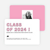 Class-y Graduation Invitations - Pink