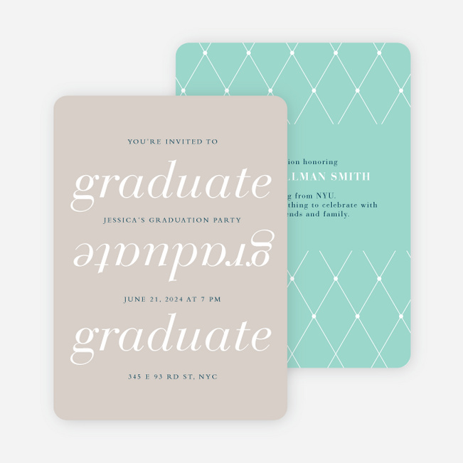 Celebrate and Party Graduation Invitations - Pink