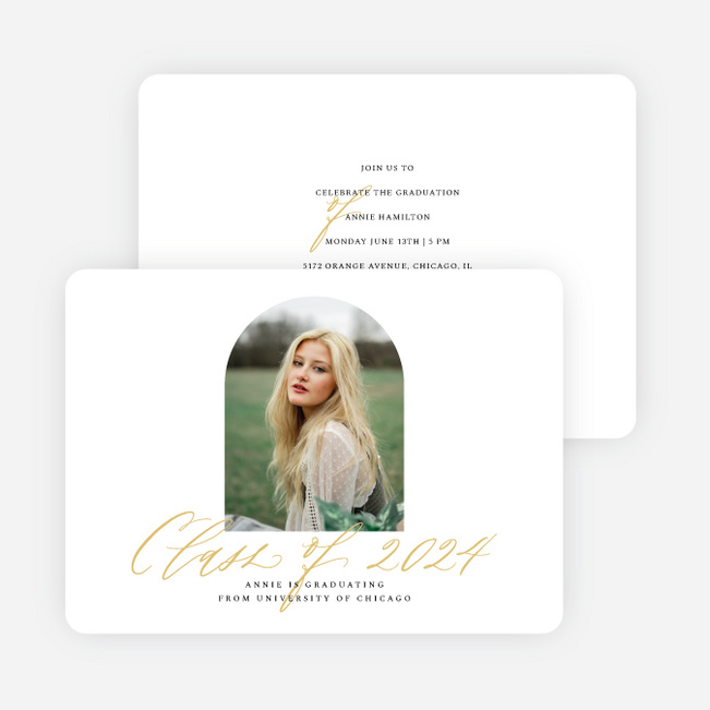 Archway to Success Graduation Announcements & Invitations - Yellow