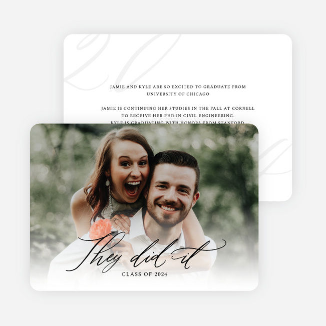 Diploma Daze Graduation Announcements & Invitations - White