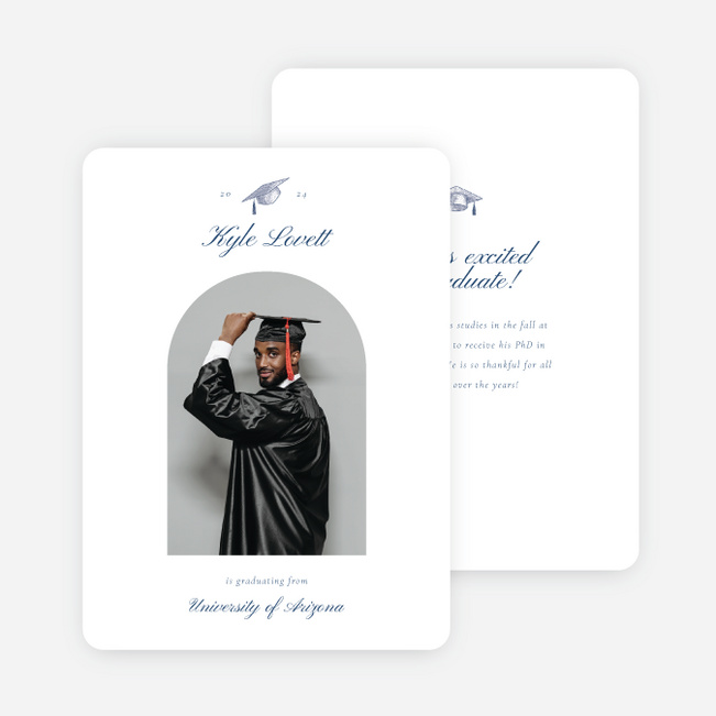 Diplomatic Discourse Graduation Announcements & Invitations - Blue