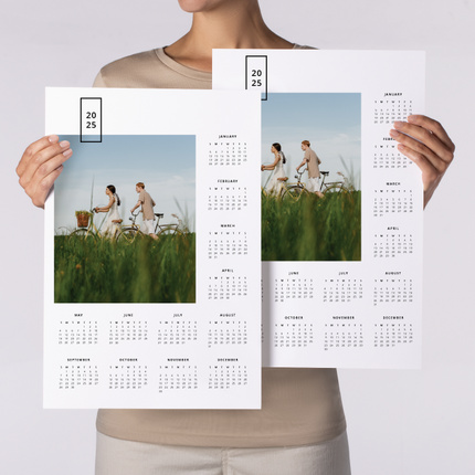 Modern Calendar Poster - White
