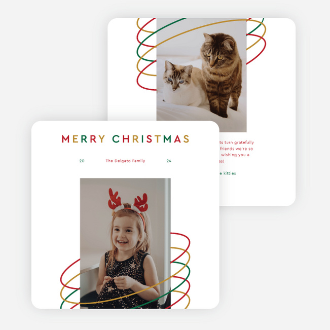 Festive Rings Christmas Cards - Multi