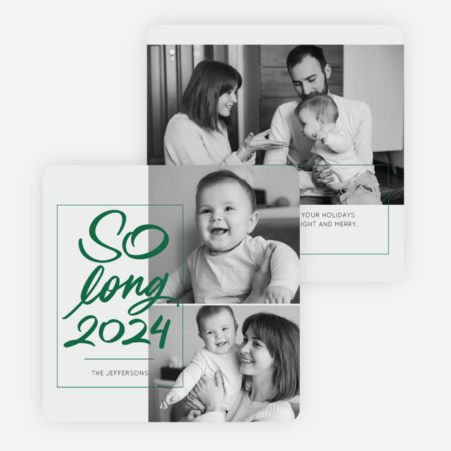 Say So Long Holiday Cards and Invitations - Green