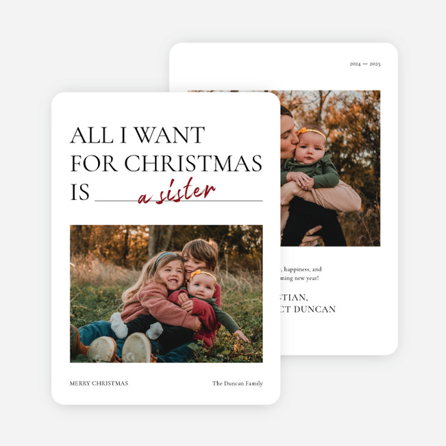 Custom birth announcements personalized christmas cards