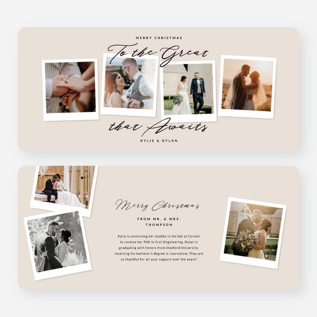 Memory Montage Christmas Cards - Beige