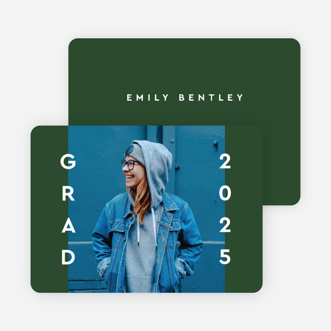Bold Future Graduation Announcements & Graduation Invitations - Green