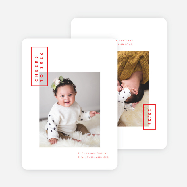Brightness Wrapped Up Holiday Cards - Red