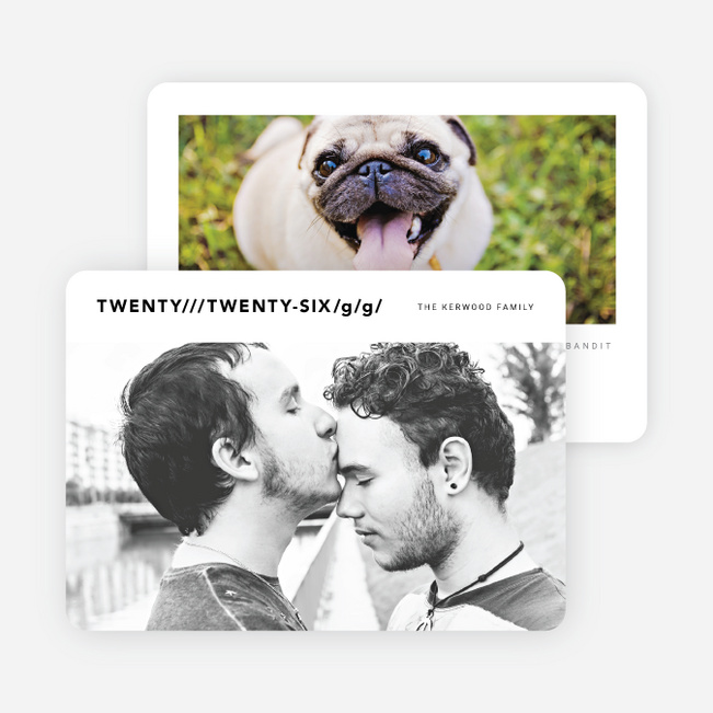 Not So Black and White New Year’s Cards - Black