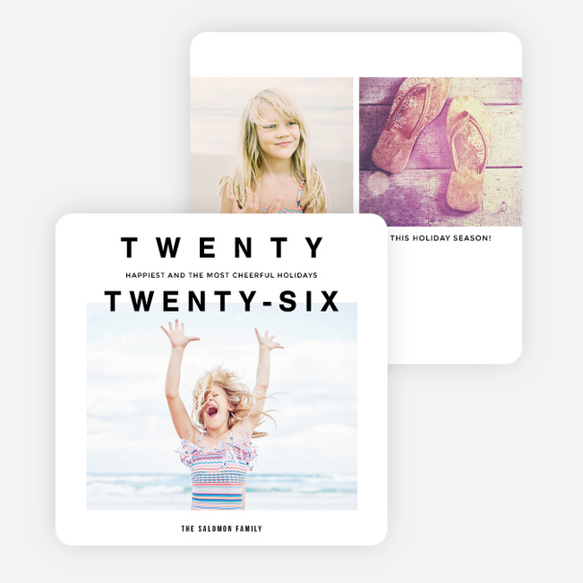 Big Announcement New Year Cards - Black