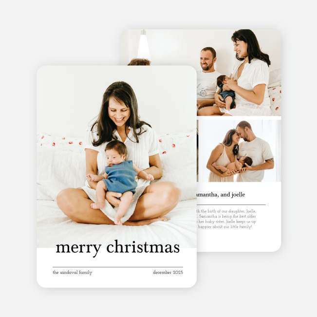 Happiness Abound Christmas Cards - White