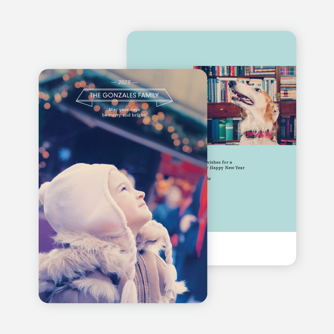 Simple Holiday Cards - Blue