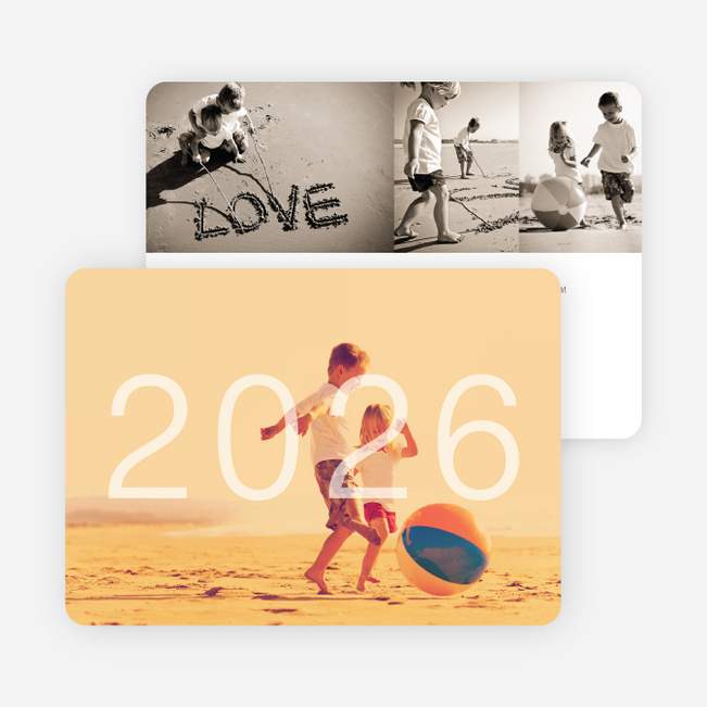 Simply Photo New Year’s Card - White
