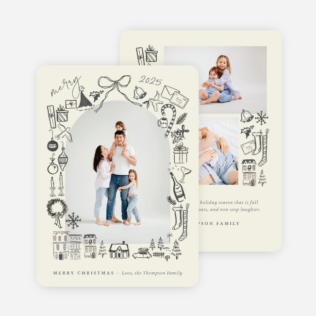 Drawn to You Christmas Cards - Beige