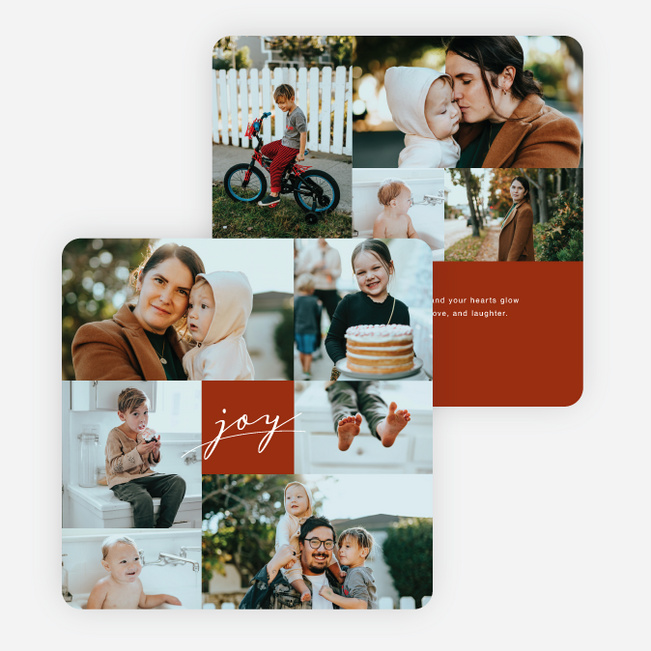 Shapes of Joy Holiday Cards and Invitations - Red