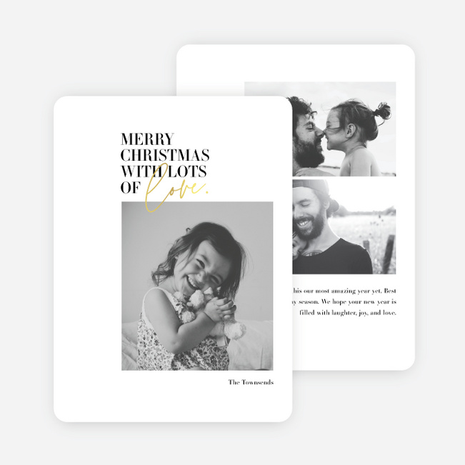 Foil Glow Together Christmas Cards - Yellow