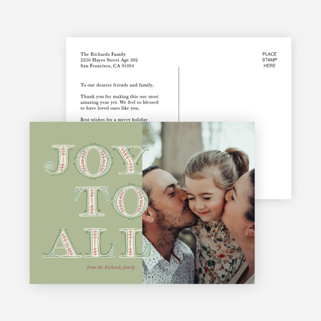 Big Joy Energy Holiday Cards and Invitations - Green