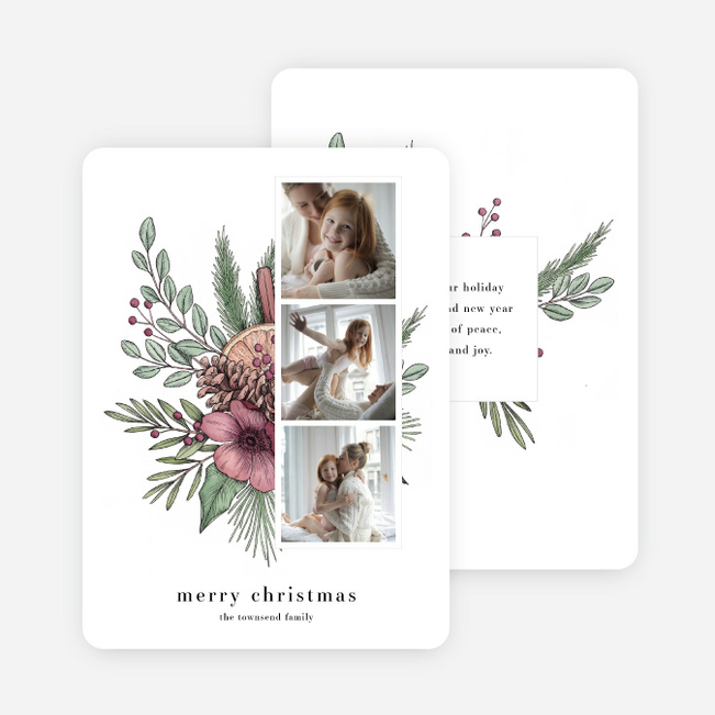 Burst of Cheer Christmas Cards - White